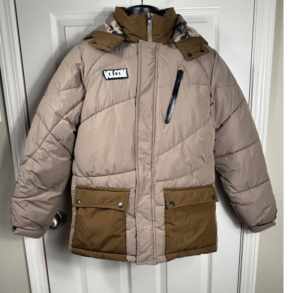 Volcom Boys‎ XL (18/20) Puffer Jacket Hooded Streetwear Winter
